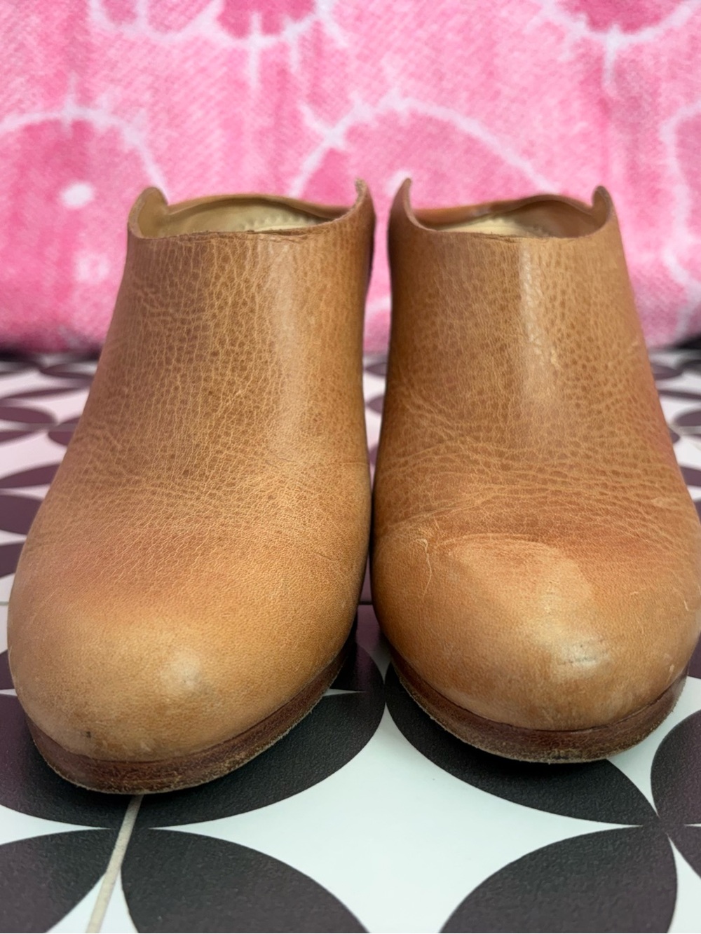 rag & bone Tan Leather Mule Clogs